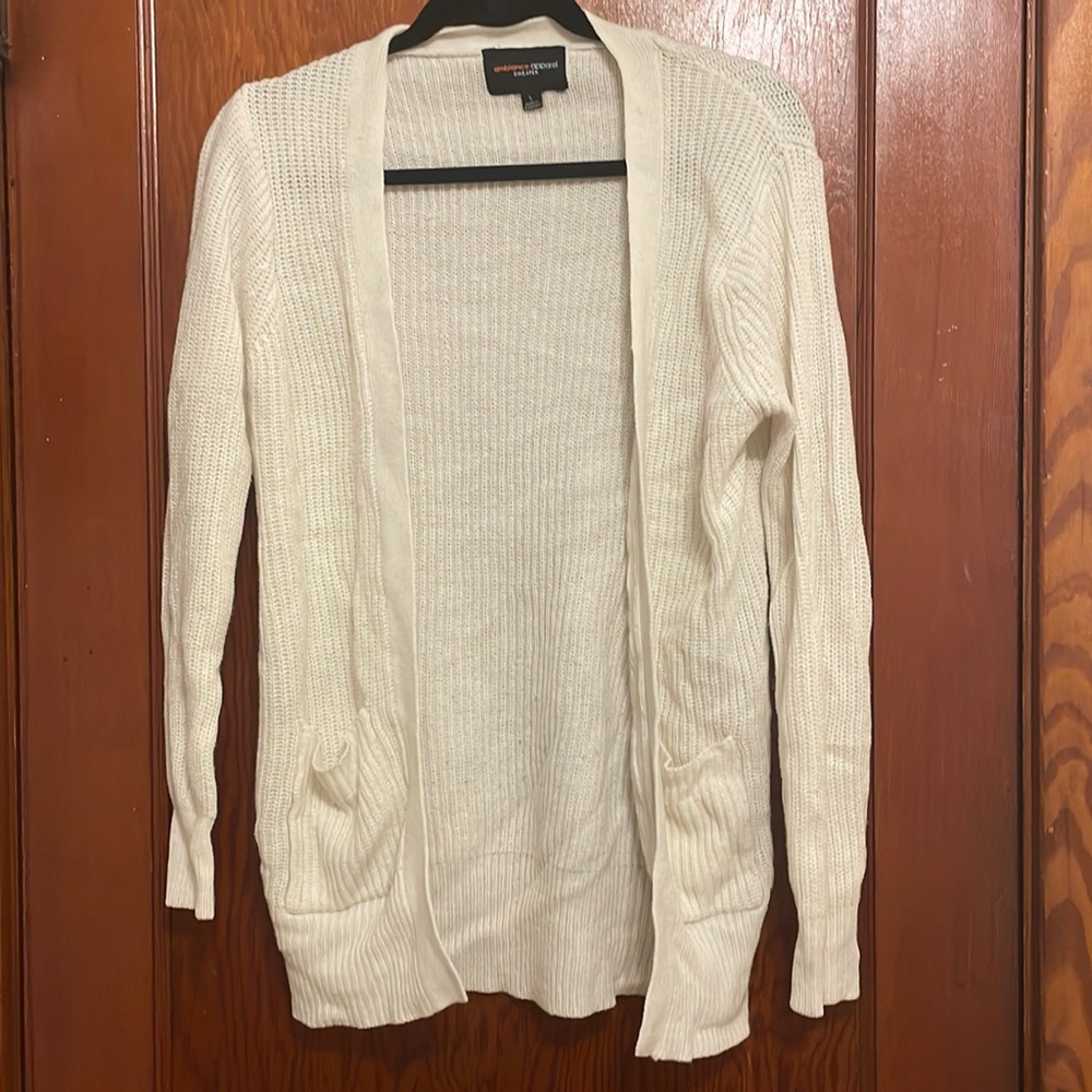 White cardigan